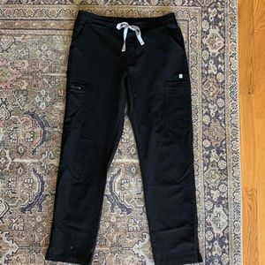 Figs Yola Skinny Scrub Pants Black Small